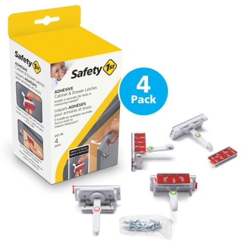 Safety 1st Adhesive cabinet and drawer latches. Installs in seconds, no tools or measuring needed